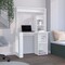 Tuhome Modern Straight Desk, 17.7 in. D X 58.3 in. H, 38.7 in. W X Laminate, White ELB9035 - alternate 5